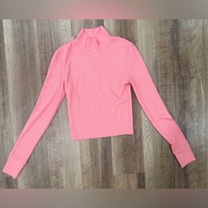 American Eagle Outfitters Size Small Coral Long Sleeve Mock Neck Too